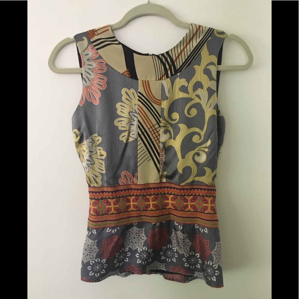 Silk and embroidered top by Whitely